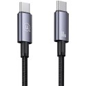 Usams Kabel USAMS US-SJ664 USB-C do USB-C 2m, 60W, nylonowy oplot, czarny