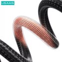 Usams Kabel USAMS US-SJ678 USB-C do USB-C 0,25m, 60W, nylonowy oplot, czarny