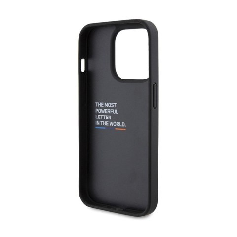 BMW Leather Carbon Blue Line - Etui iPhone 15 Pro (czarny) BMW Leather Carbon Blue Line - Etui iPhone 15 Pro (czarny)