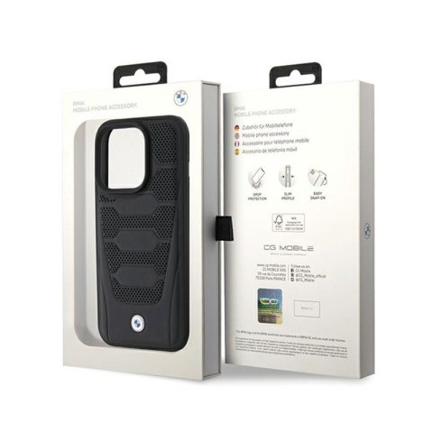 BMW Leather Seats Pattern - Etui iPhone 15 Pro (czarny) BMW Leather Seats Pattern - Etui iPhone 15 Pro (czarny)