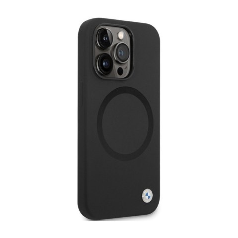 BMW Signature Liquid Silicone MagSafe - Etui iPhone 14 Pro (czarny) BMW Signature Liquid Silicone MagSafe - Etui iPhone 14 Pro (czarny)