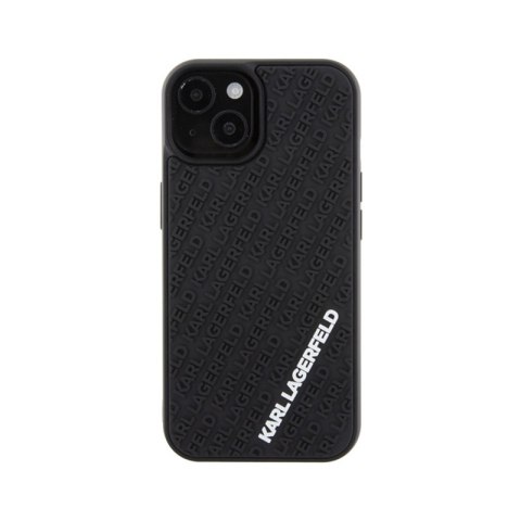 Karl Lagerfeld 3D Rubber Multi Logo - Etui iPhone 15 (czarny) Karl Lagerfeld 3D Rubber Multi Logo - Etui iPhone 15 (czarny)