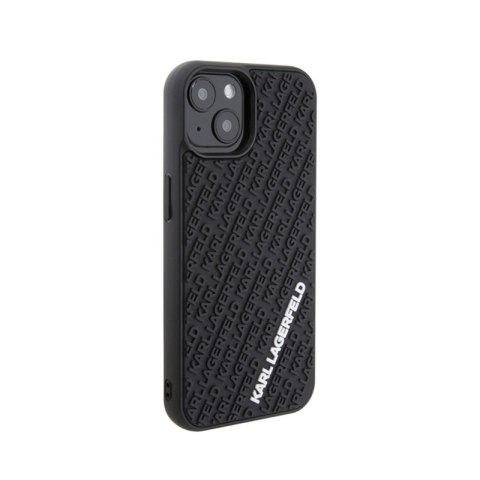 Karl Lagerfeld 3D Rubber Multi Logo - Etui iPhone 15 (czarny) Karl Lagerfeld 3D Rubber Multi Logo - Etui iPhone 15 (czarny)