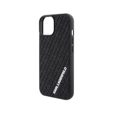 Karl Lagerfeld 3D Rubber Multi Logo - Etui iPhone 15 (czarny) Karl Lagerfeld 3D Rubber Multi Logo - Etui iPhone 15 (czarny)