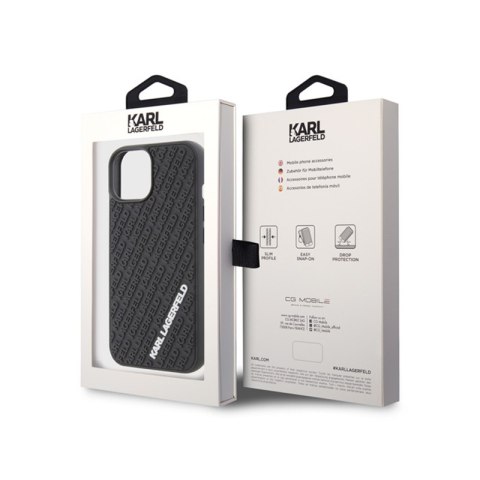 Karl Lagerfeld 3D Rubber Multi Logo - Etui iPhone 15 (czarny) Karl Lagerfeld 3D Rubber Multi Logo - Etui iPhone 15 (czarny)
