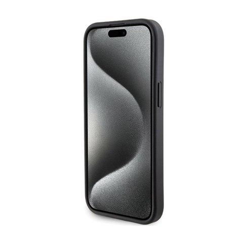 Karl Lagerfeld Gripstand Saffiano Choupette Pins - Etui iPhone 15 Plus (czarny) Karl Lagerfeld Gripstand Saffiano Choupette Pins - Etui iPhone 15 Plus (czarny)