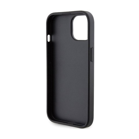Karl Lagerfeld Gripstand Saffiano Choupette Pins - Etui iPhone 15 (czarny) Karl Lagerfeld Gripstand Saffiano Choupette Pins - Etui iPhone 15 (czarny)