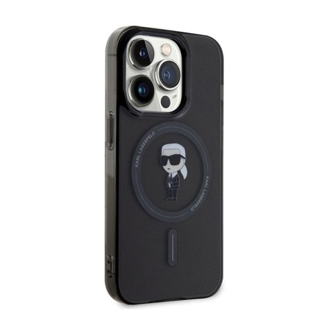 Karl Lagerfeld IML Ikonik MagSafe - Etui iPhone 15 Pro Max (czarny) Karl Lagerfeld IML Ikonik MagSafe - Etui iPhone 15 Pro Max (czarny)