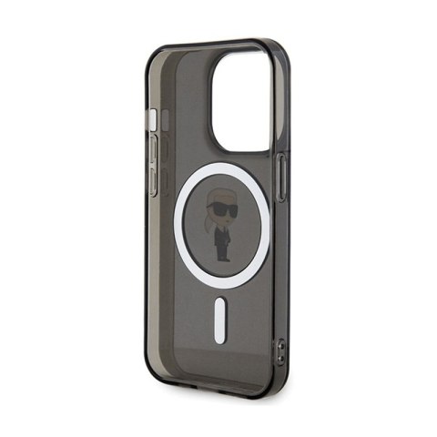 Karl Lagerfeld IML Ikonik MagSafe - Etui iPhone 15 Pro Max (czarny) Karl Lagerfeld IML Ikonik MagSafe - Etui iPhone 15 Pro Max (czarny)