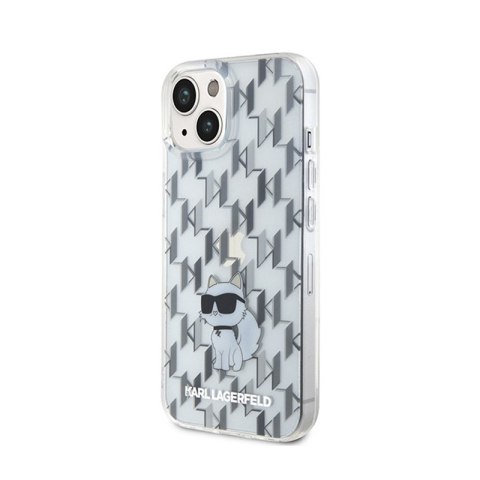 Karl Lagerfeld Monogram Choupette - Etui iPhone 15 (przezroczysty) Karl Lagerfeld Monogram Choupette - Etui iPhone 15 (przezroczysty)