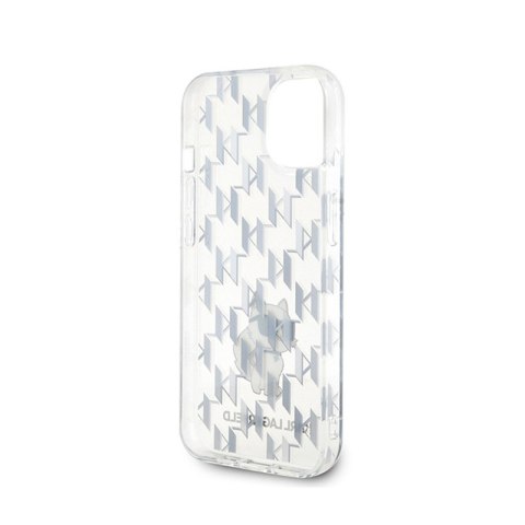 Karl Lagerfeld Monogram Choupette - Etui iPhone 15 (przezroczysty) Karl Lagerfeld Monogram Choupette - Etui iPhone 15 (przezroczysty)