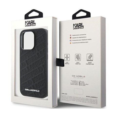 Karl Lagerfeld Quilted K Pattern - Etui iPhone 15 Pro Max (czarny) Karl Lagerfeld Quilted K Pattern - Etui iPhone 15 Pro Max (czarny)
