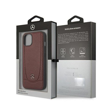 Mercedes Leather Urban Line - Etui iPhone 15 (czerwony) Mercedes Leather Urban Line - Etui iPhone 15 (czerwony)