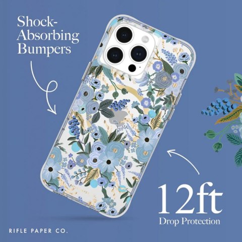 Rifle Paper Clear MagSafe - Etui iPhone 15 Pro Max (Garden Party Blue) Rifle Paper Clear MagSafe - Etui iPhone 15 Pro Max (Garden Party Blue)