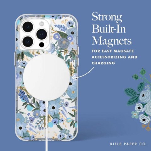 Rifle Paper Clear MagSafe - Etui iPhone 15 Pro Max (Garden Party Blue) Rifle Paper Clear MagSafe - Etui iPhone 15 Pro Max (Garden Party Blue)