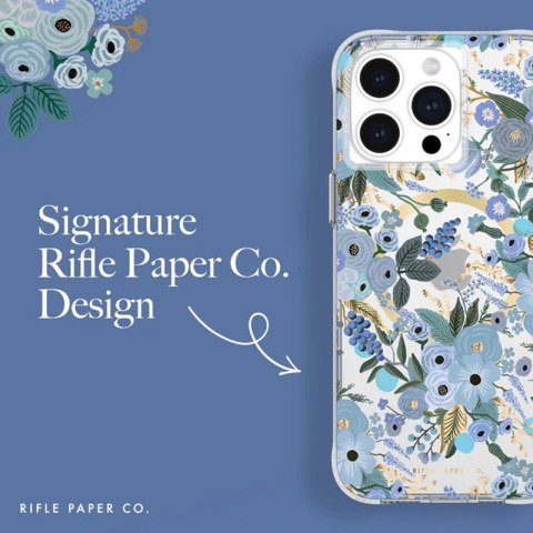 Rifle Paper Clear MagSafe - Etui iPhone 15 Pro Max (Garden Party Blue) Rifle Paper Clear MagSafe - Etui iPhone 15 Pro Max (Garden Party Blue)