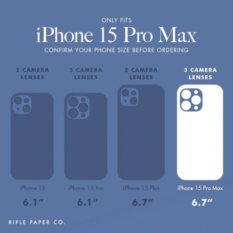 Rifle Paper Clear MagSafe - Etui iPhone 15 Pro Max (Garden Party Blue) Rifle Paper Clear MagSafe - Etui iPhone 15 Pro Max (Garden Party Blue)