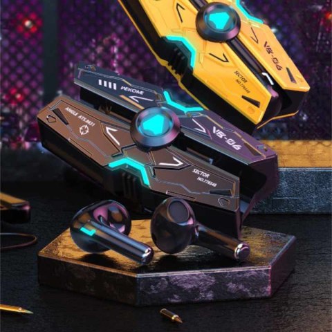 WEKOME VB06 Mecha Series - Bezprzewodowe słuchawki Bluetooth V5.3 TWS z etui ładującym (Tarnish) WEKOME VB06 Mecha Series - Bezprzewodowe słuchawki Bluetooth V5.3 TWS z etui ładującym (Tarnish)