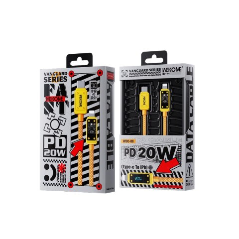 WEKOME WDC-08 Vanguard Series - Kabel połączeniowy USB-C do Lightning Fast Charging PD 20W 1 m (Złoty) WEKOME WDC-08 Vanguard Series - Kabel połączeniowy USB-C do Lightning Fast Charging PD 20W 1 m (Złoty)