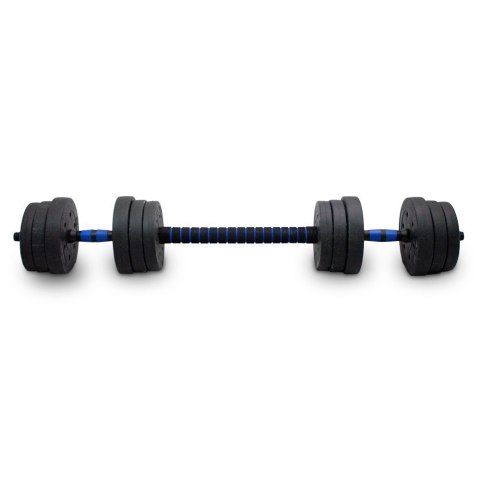 LACESTONE Zestaw hantli ciężarków 20kg ze sztangą LACESTONE Zestaw hantli ciężarków 20kg ze sztangą