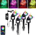 NICETAI Zestaw lamp ogrodowych RGB wodoodporne 4szt.