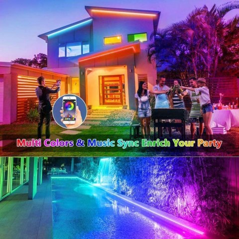 NICETAI Zestaw lamp ogrodowych RGB wodoodporne 4szt. NICETAI Zestaw lamp ogrodowych RGB wodoodporne 4szt.