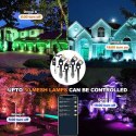 NICETAI Zestaw lamp ogrodowych RGB wodoodporne 4szt.
