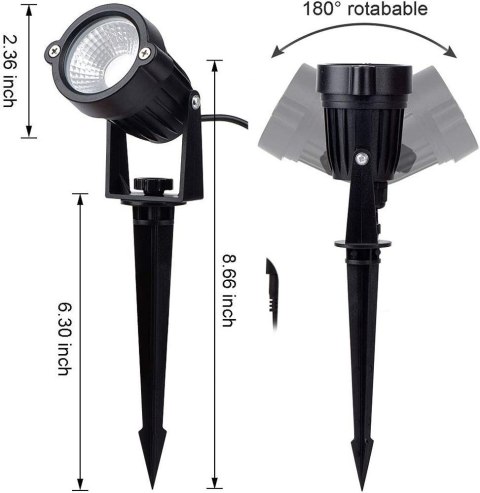 NICETAI Zestaw lamp ogrodowych RGB wodoodporne 4szt. NICETAI Zestaw lamp ogrodowych RGB wodoodporne 4szt.