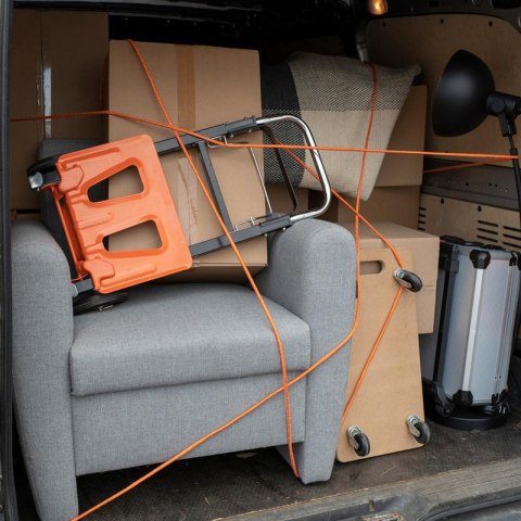 Black&Decker - Lina transportowa z elementami odblaskowymi + nawijak 4mm / 20m Black&Decker - Lina transportowa z elementami odblaskowymi + nawijak 4mm / 20m
