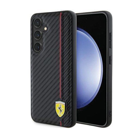 Ferrari Carbon Printed Line - Etui Samsung Galaxy S24+ (czarny) Ferrari Carbon Printed Line - Etui Samsung Galaxy S24+ (czarny)