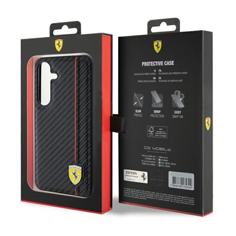 Ferrari Carbon Printed Line - Etui Samsung Galaxy S24 (czarny) Ferrari Carbon Printed Line - Etui Samsung Galaxy S24 (czarny)