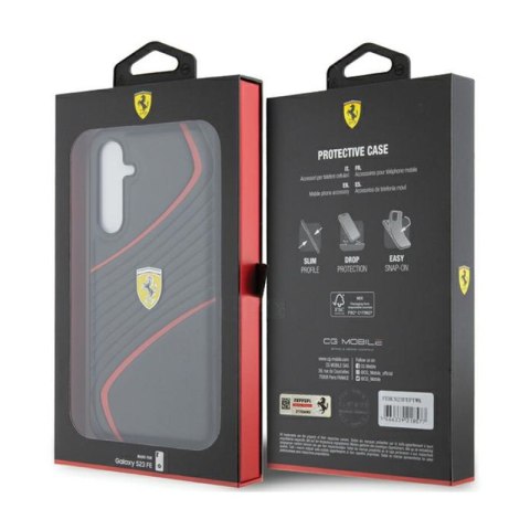 Ferrari Twist Metal Logo - Etui Samsung Galaxy S23 FE (czarny) Ferrari Twist Metal Logo - Etui Samsung Galaxy S23 FE (czarny)