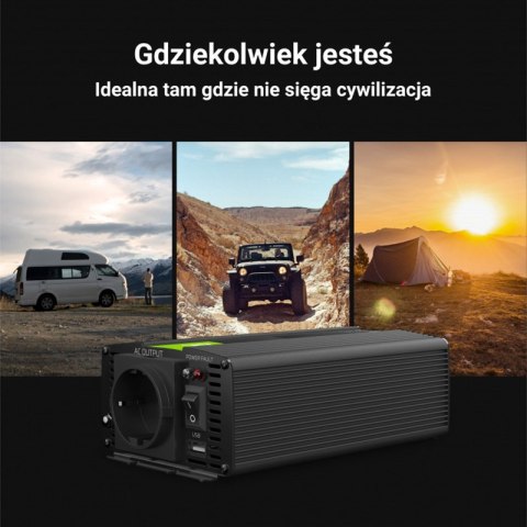 Green Cell - Przetwornica napięcia Inwerter 24V na 230V 1000W/2000W Czysta sinusoida Green Cell - Przetwornica napięcia Inwerter 24V na 230V 1000W/2000W Czysta sinusoida
