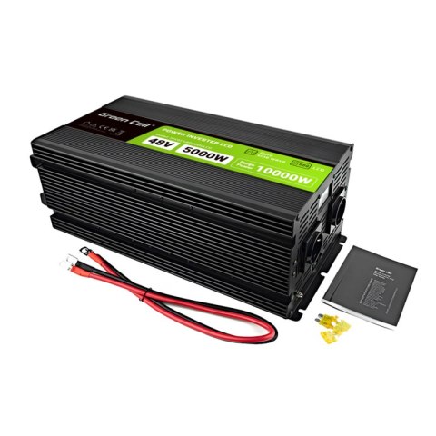 Green Cell - Przetwornica napięcia PowerInverter z wyświetlaczem LCD 48V na 230V 5000W/10000W Czysta sinusoida Green Cell - Przetwornica napięcia PowerInverter z wyświetlaczem LCD 48V na 230V 5000W/10000W Czysta sinusoida