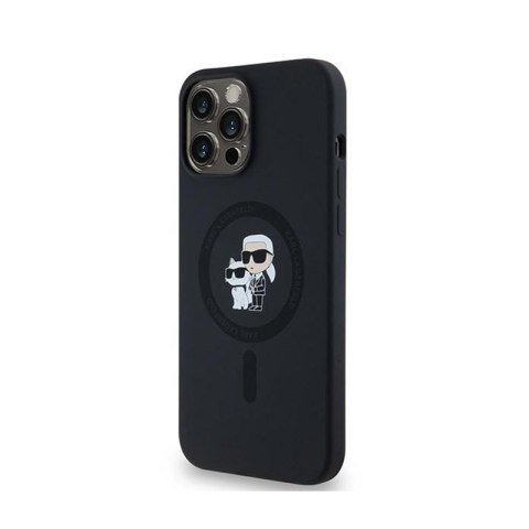 Karl Lagerfeld Silicone Karl & Choupette MagSafe - Etui iPhone 13 Pro (czarny) Karl Lagerfeld Silicone Karl & Choupette MagSafe - Etui iPhone 13 Pro (czarny)