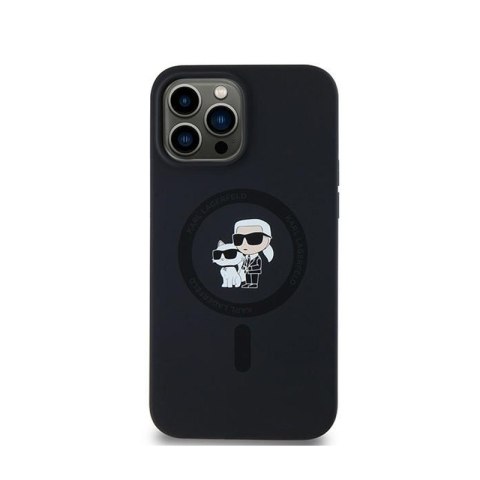 Karl Lagerfeld Silicone Karl & Choupette MagSafe - Etui iPhone 13 Pro (czarny) Karl Lagerfeld Silicone Karl & Choupette MagSafe - Etui iPhone 13 Pro (czarny)