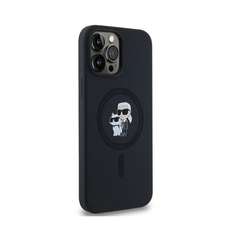 Karl Lagerfeld Silicone Karl & Choupette MagSafe - Etui iPhone 13 Pro (czarny) Karl Lagerfeld Silicone Karl & Choupette MagSafe - Etui iPhone 13 Pro (czarny)