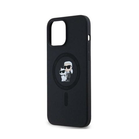 Karl Lagerfeld Silicone Karl & Choupette MagSafe - Etui iPhone 13 Pro (czarny) Karl Lagerfeld Silicone Karl & Choupette MagSafe - Etui iPhone 13 Pro (czarny)