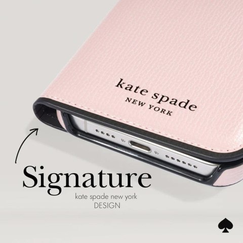 Kate Spade New York Wrap Folio Case - Skórzane etui z klapką iPhone 15 (Pale Vellum) Kate Spade New York Wrap Folio Case - Skórzane etui z klapką iPhone 15 (Pale Vellum)