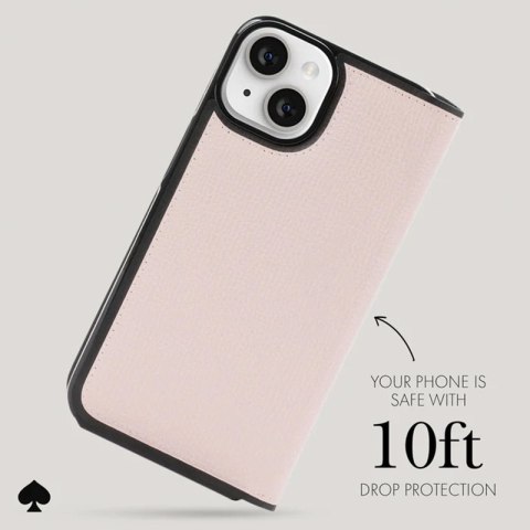 Kate Spade New York Wrap Folio Case - Skórzane etui z klapką iPhone 15 (Pale Vellum) Kate Spade New York Wrap Folio Case - Skórzane etui z klapką iPhone 15 (Pale Vellum)
