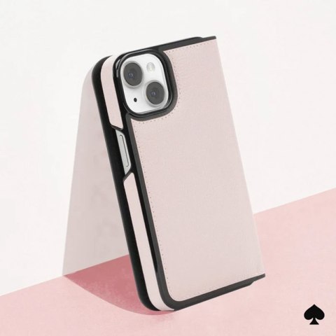 Kate Spade New York Wrap Folio Case - Skórzane etui z klapką iPhone 15 (Pale Vellum) Kate Spade New York Wrap Folio Case - Skórzane etui z klapką iPhone 15 (Pale Vellum)