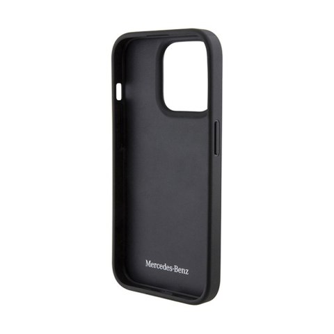 Mercedes Leather Wave Pattern - Etui iPhone 15 Pro (czarny) Mercedes Leather Wave Pattern - Etui iPhone 15 Pro (czarny)