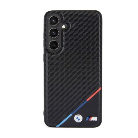 BMW Carbon Tricolor Line MagSafe - Etui Samsung Galaxy S24 (czarny) BMW Carbon Tricolor Line MagSafe - Etui Samsung Galaxy S24 (czarny)