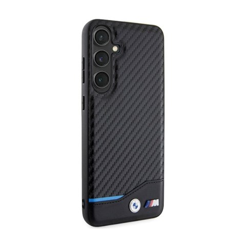 BMW Leather Carbon Blue Line - Etui Samsung Galaxy S24+ (czarny) BMW Leather Carbon Blue Line - Etui Samsung Galaxy S24+ (czarny)