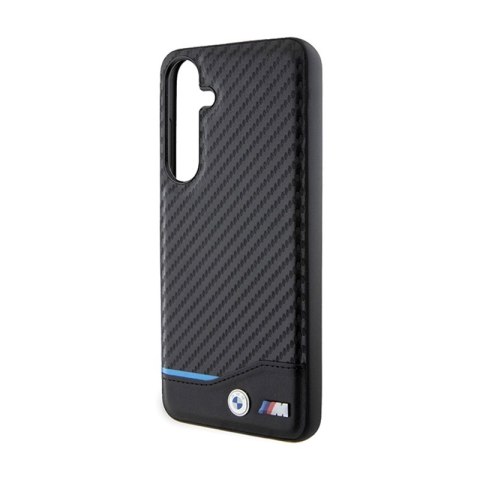 BMW Leather Carbon Blue Line - Etui Samsung Galaxy S24+ (czarny) BMW Leather Carbon Blue Line - Etui Samsung Galaxy S24+ (czarny)