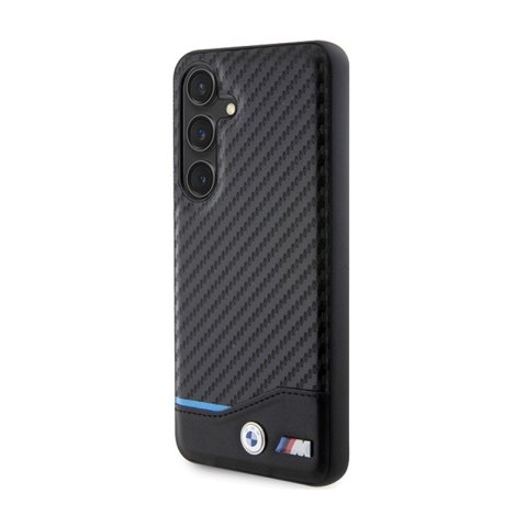 BMW Leather Carbon Blue Line - Etui Samsung Galaxy S24 (czarny) BMW Leather Carbon Blue Line - Etui Samsung Galaxy S24 (czarny)