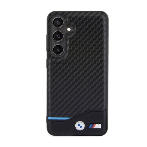 BMW Leather Carbon Blue Line - Etui Samsung Galaxy S24 (czarny) BMW Leather Carbon Blue Line - Etui Samsung Galaxy S24 (czarny)