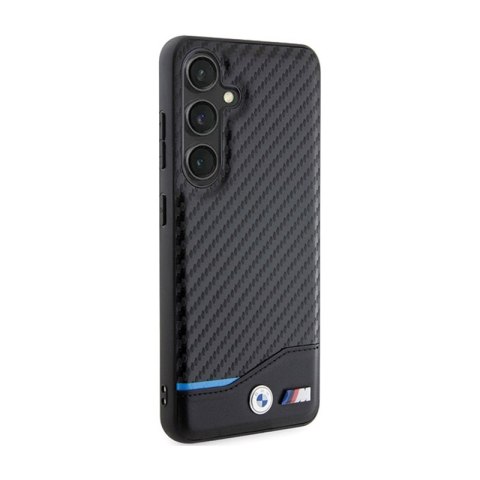 BMW Leather Carbon Blue Line - Etui Samsung Galaxy S24 (czarny) BMW Leather Carbon Blue Line - Etui Samsung Galaxy S24 (czarny)