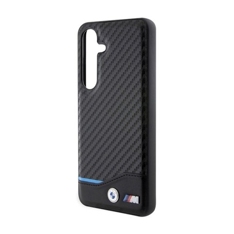 BMW Leather Carbon Blue Line - Etui Samsung Galaxy S24 (czarny) BMW Leather Carbon Blue Line - Etui Samsung Galaxy S24 (czarny)