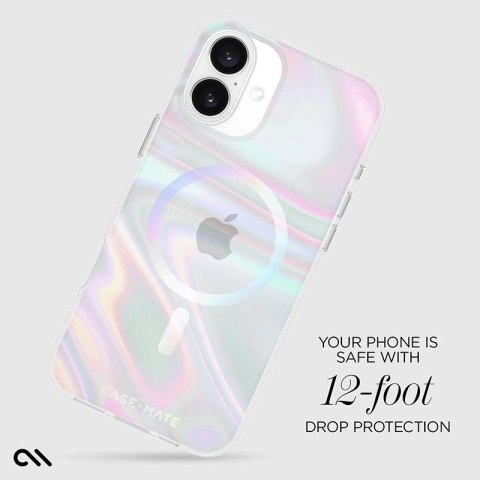 Case-Mate Soap Bubble MagSafe - Etui iPhone 16 Plus (Iridescent) Case-Mate Soap Bubble MagSafe - Etui iPhone 16 Plus (Iridescent)